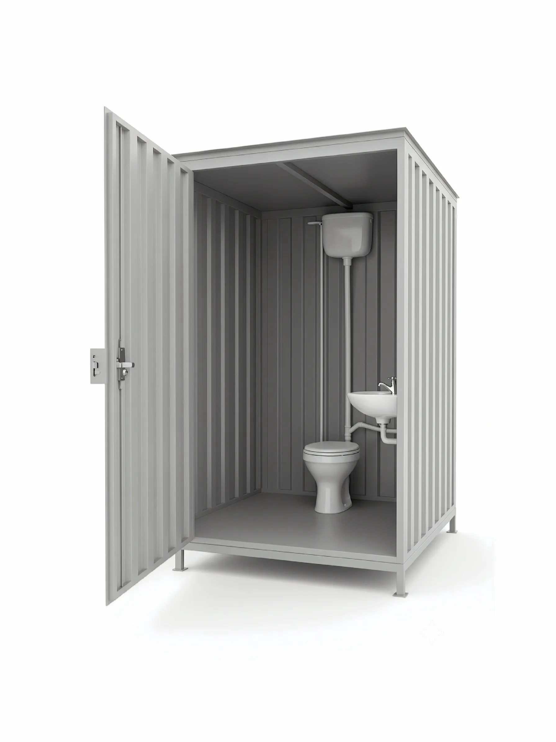 Container Banheiro Simples — container banheiro em aço galvanizado