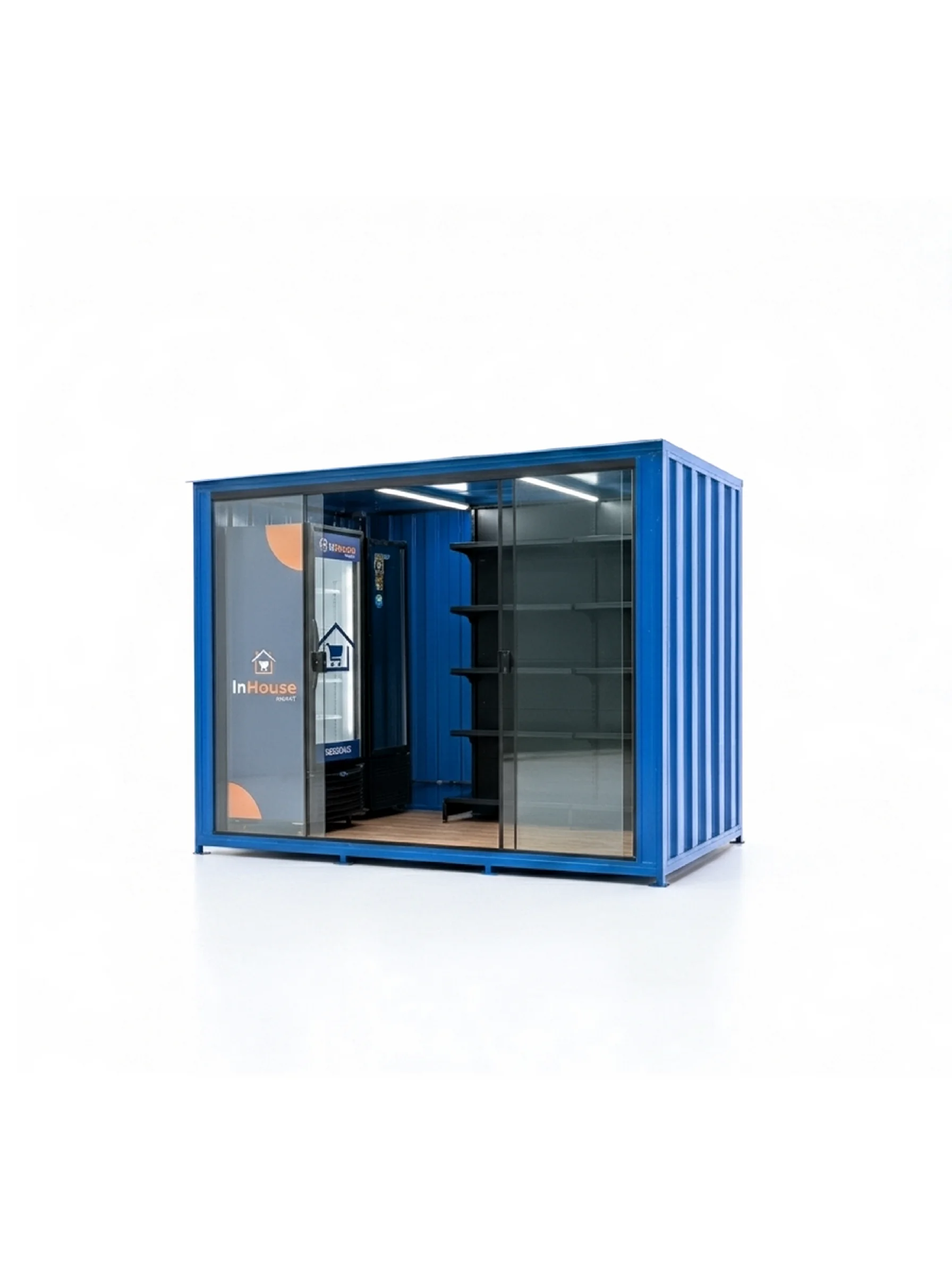 Container Mini Mercado 3,00 × 2,00 — container comercial em aço galvanizado